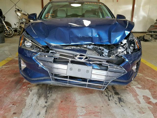 5NPD74LF8KH454037 - 2019 HYUNDAI ELANTRA SE BLUE photo 9