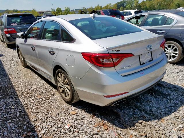 5NPE34AFXFH248811 - 2015 HYUNDAI SONATA SPO SILVER photo 3