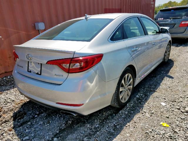 5NPE34AFXFH248811 - 2015 HYUNDAI SONATA SPO SILVER photo 4