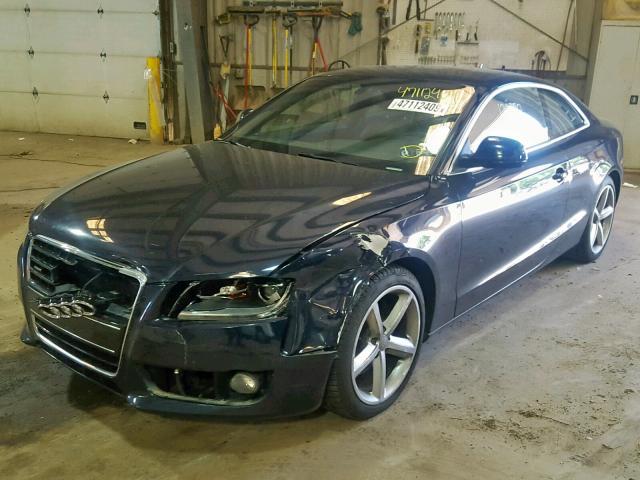 WAUDK78T49A033798 - 2009 AUDI A5 QUATTRO BLUE photo 2