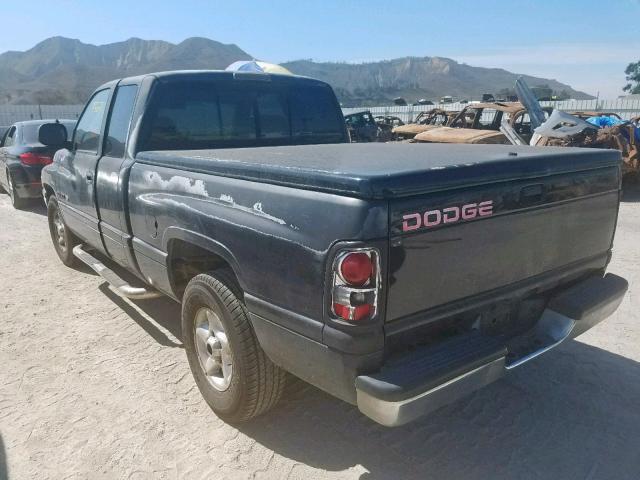 3B7HC13Y5WG206646 - 1998 DODGE RAM 1500 BLACK photo 3