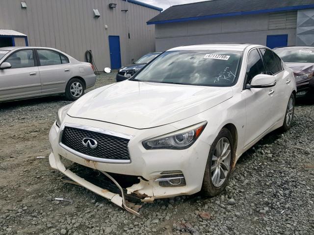 JN1BV7AP7EM674194 - 2014 INFINITI Q50 BASE WHITE photo 2