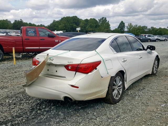 JN1BV7AP7EM674194 - 2014 INFINITI Q50 BASE WHITE photo 4