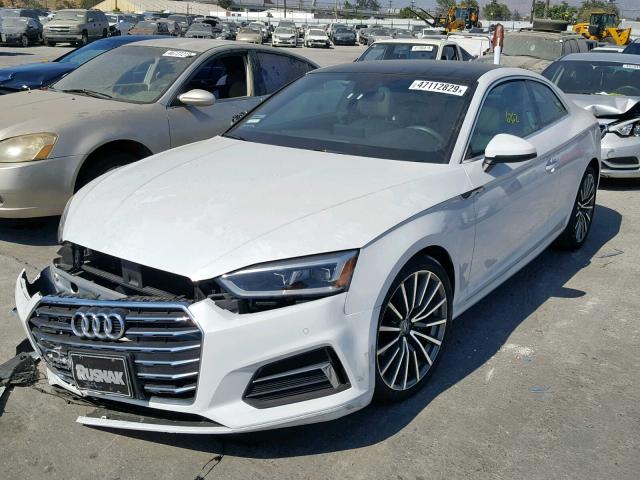 WAUPNAF5XJA013209 - 2018 AUDI A5 PREMIUM WHITE photo 2