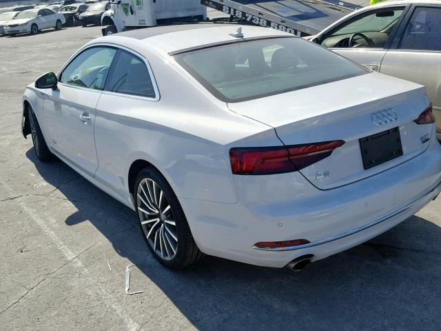 WAUPNAF5XJA013209 - 2018 AUDI A5 PREMIUM WHITE photo 3