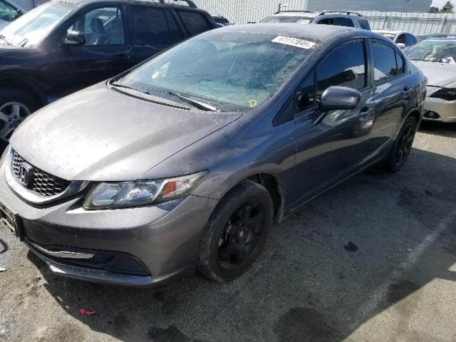 19XFB2F55EE229694 - 2014 HONDA CIVIC LX BLACK photo 2