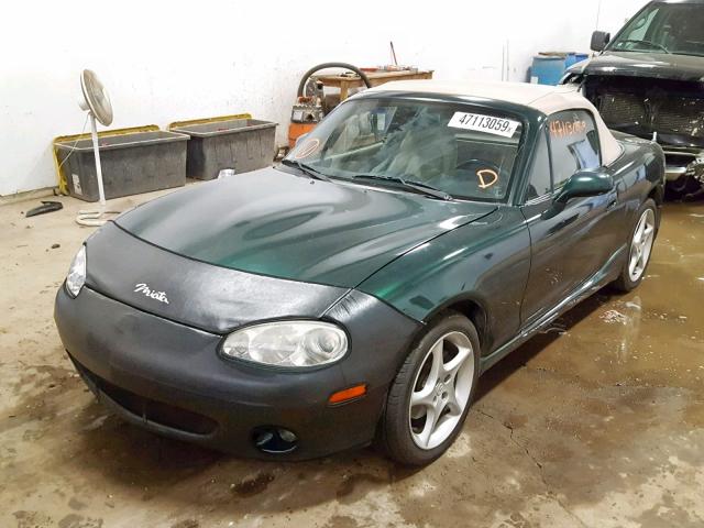 JM1NB353730302023 - 2003 MAZDA MX-5 MIATA GREEN photo 2