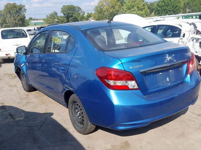 ML32F3FJ4HHF12596 - 2017 MITSUBISHI MIRAGE G4 BLUE photo 3