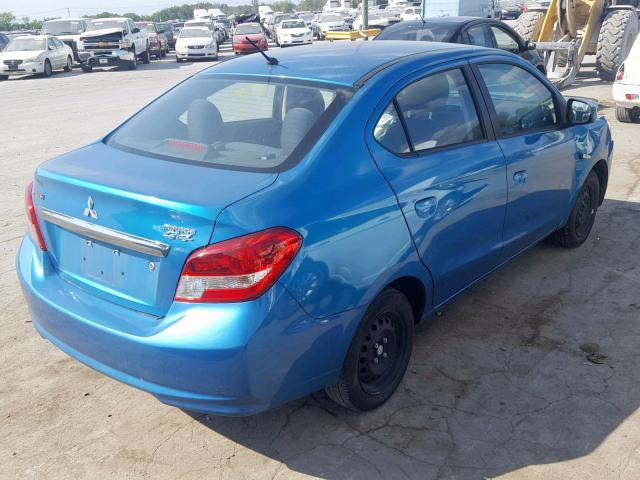 ML32F3FJ4HHF12596 - 2017 MITSUBISHI MIRAGE G4 BLUE photo 4