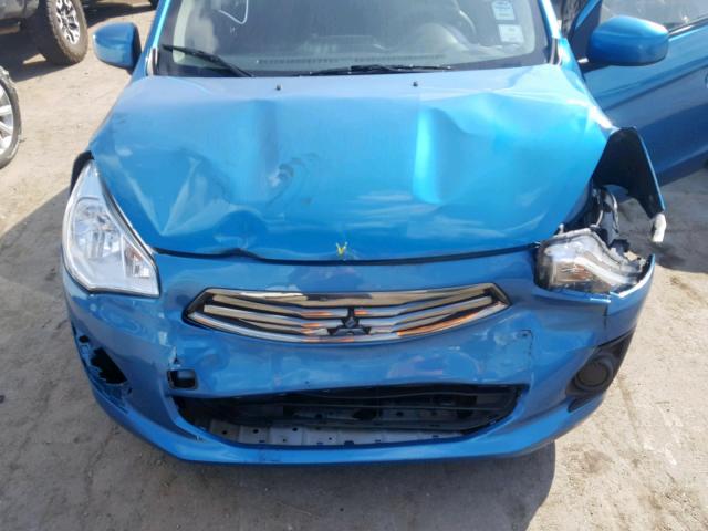 ML32F3FJ4HHF12596 - 2017 MITSUBISHI MIRAGE G4 BLUE photo 7