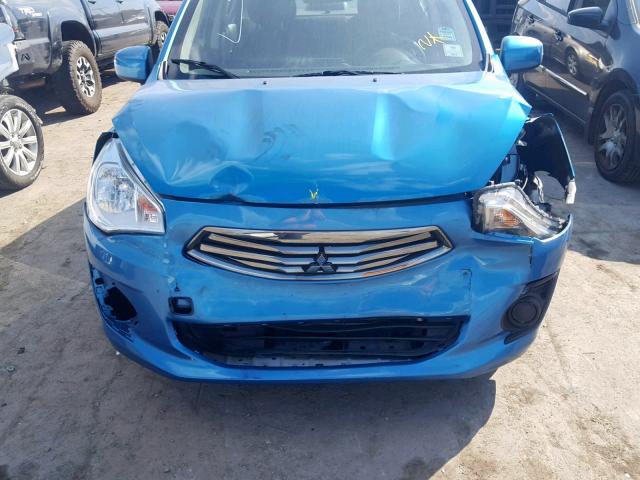 ML32F3FJ4HHF12596 - 2017 MITSUBISHI MIRAGE G4 BLUE photo 9