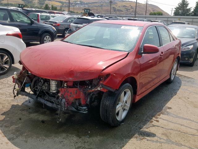 4T1BF1FK4DU683143 - 2013 TOYOTA CAMRY L BURGUNDY photo 2