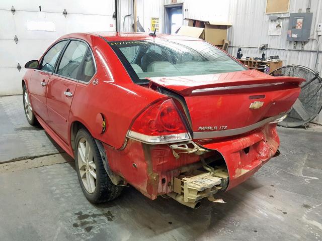 2G1WU57M591314399 - 2009 CHEVROLET IMPALA LTZ RED photo 3