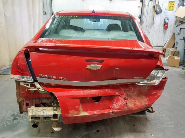 2G1WU57M591314399 - 2009 CHEVROLET IMPALA LTZ RED photo 9