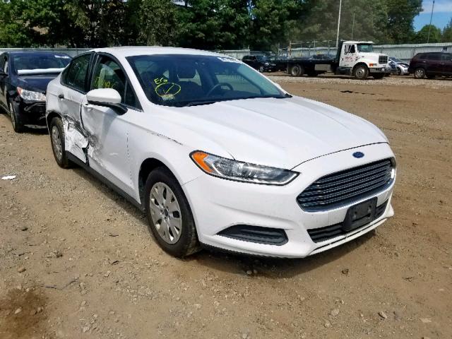 3FA6P0G75ER307847 - 2014 FORD FUSION S WHITE photo 1