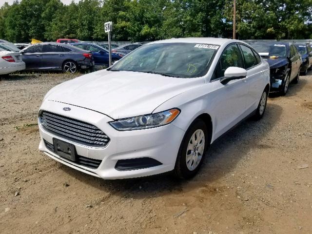 3FA6P0G75ER307847 - 2014 FORD FUSION S WHITE photo 2