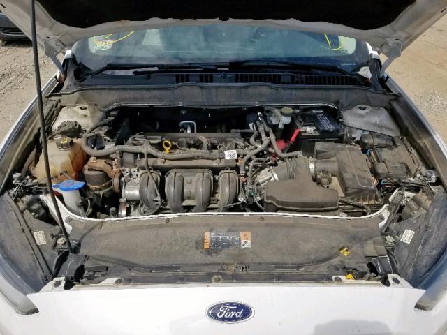 3FA6P0G75ER307847 - 2014 FORD FUSION S WHITE photo 7