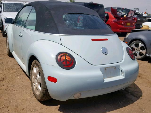 3VWCK21Y93M314686 - 2003 VOLKSWAGEN NEW BEETLE ლურჯი ფოტო 3