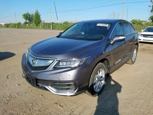 5J8TB4H54JL800607 - 2018 ACURA RDX TECHNO GRAY photo 2