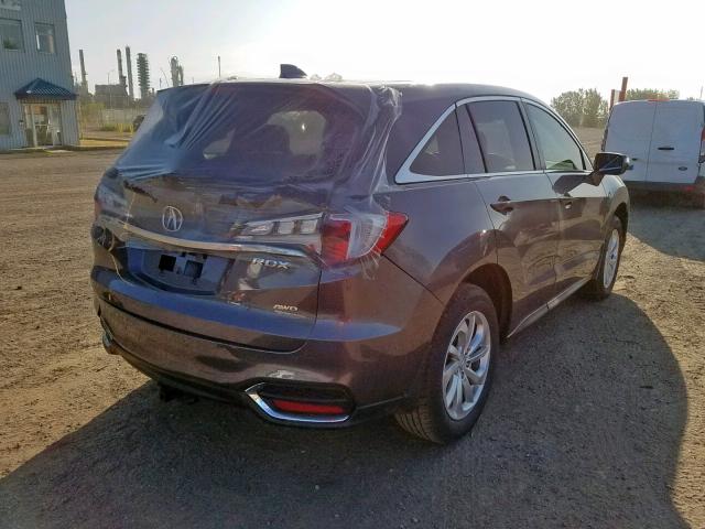 5J8TB4H54JL800607 - 2018 ACURA RDX TECHNO GRAY photo 4