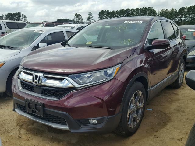 7FARW1H81HE007966 - 2017 HONDA CR-V EXL MAROON photo 2