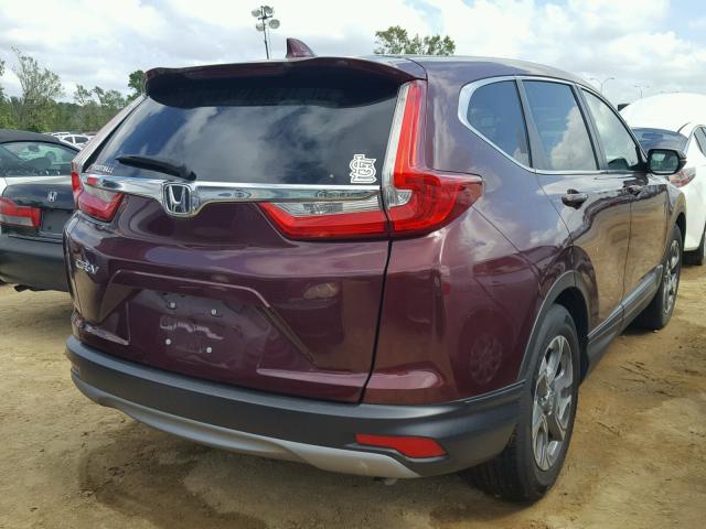 7FARW1H81HE007966 - 2017 HONDA CR-V EXL MAROON photo 4