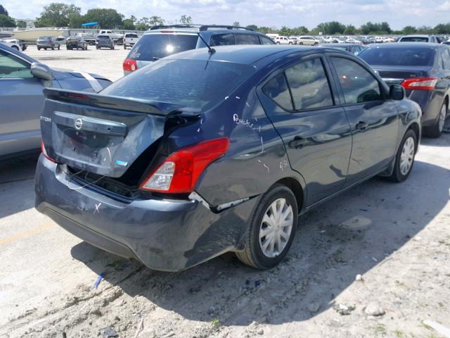 3N1CN7AP4FL938052 - 2015 NISSAN VERSA S BLUE photo 4