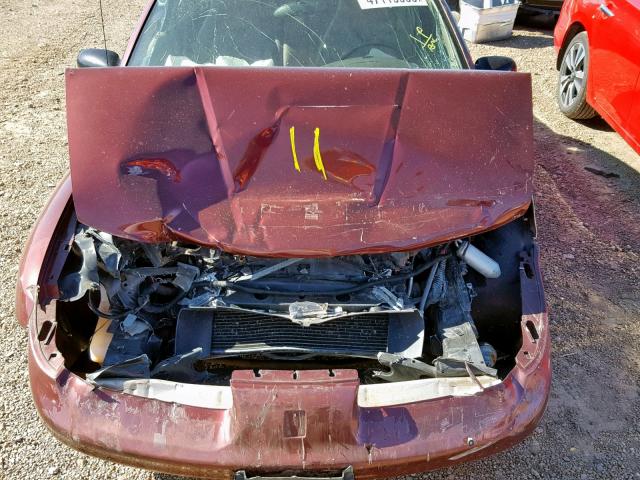 1G8ZH52842Z205667 - 2002 SATURN SL1 BURGUNDY photo 7