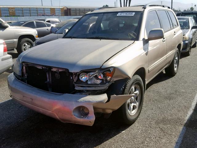 JTEGD21A140102477 - 2004 TOYOTA HIGHLANDER TAN photo 2