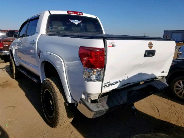 5TFHY5F13CX264303 - 2012 TOYOTA TUNDRA CRE WHITE photo 3