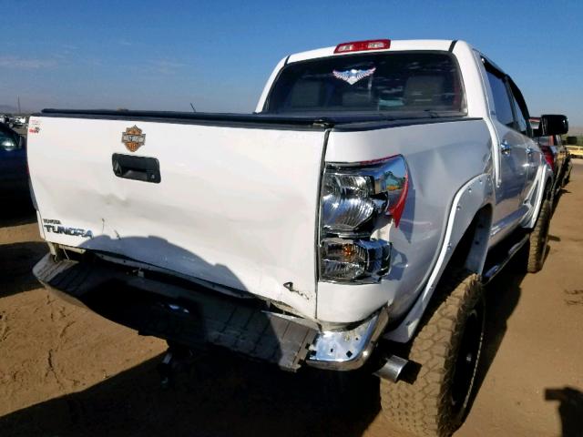 5TFHY5F13CX264303 - 2012 TOYOTA TUNDRA CRE WHITE photo 4