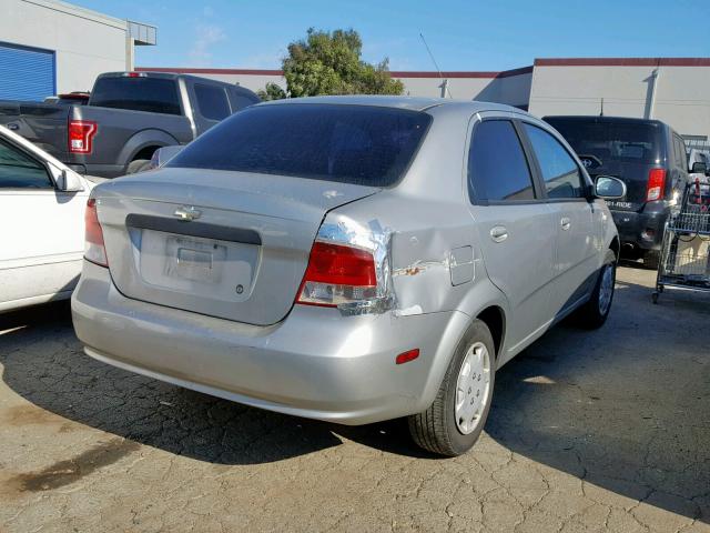 KL1TD52625B332329 - 2005 CHEVROLET AVEO BASE Күміс фото 4