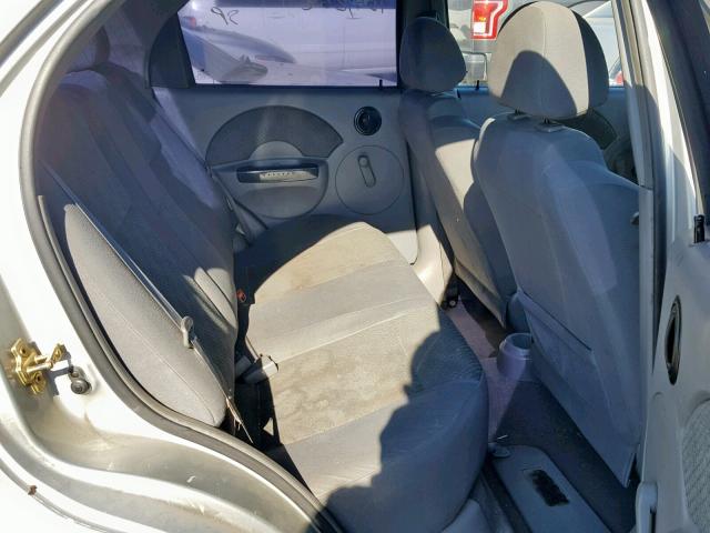 KL1TD52625B332329 - 2005 CHEVROLET AVEO BASE Күміс фото 6