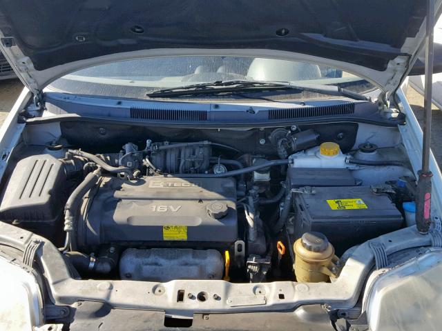 KL1TD52625B332329 - 2005 CHEVROLET AVEO BASE Күміс фото 7