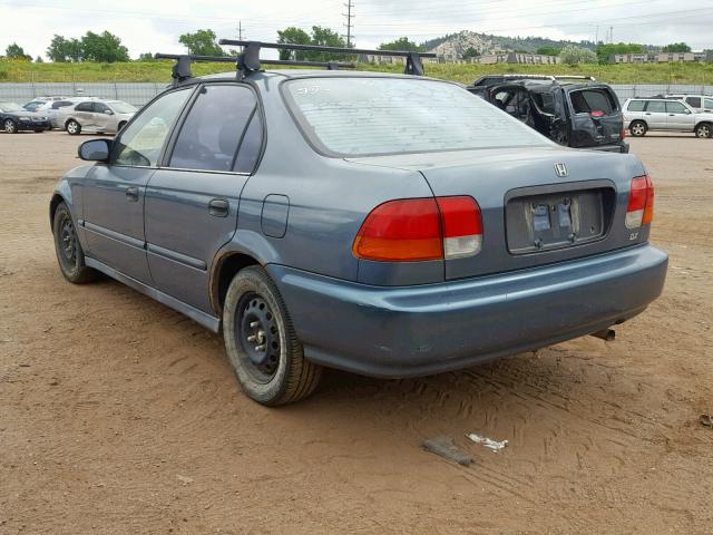 2HGEJ6522VH569386 - 1997 HONDA CIVIC DX BLUE photo 3