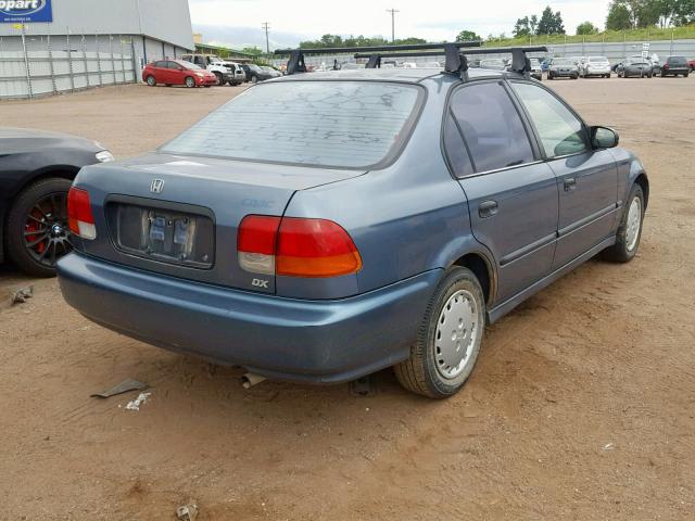 2HGEJ6522VH569386 - 1997 HONDA CIVIC DX BLUE photo 4