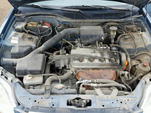 2HGEJ6522VH569386 - 1997 HONDA CIVIC DX BLUE photo 7