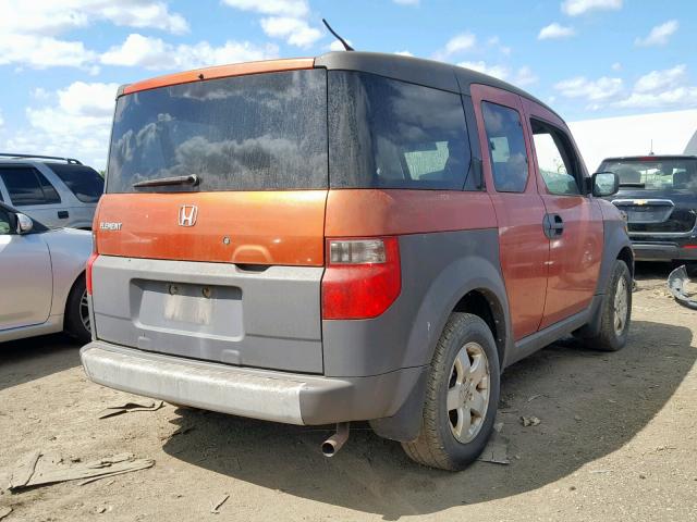 5J6YH28553L047612 - 2003 HONDA ELEMENT EX ORANGE photo 4