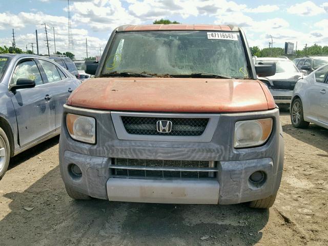 5J6YH28553L047612 - 2003 HONDA ELEMENT EX ORANGE photo 9