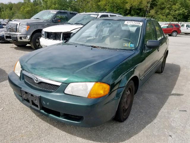 JM1BJ2225Y0290022 - 2000 MAZDA PROTEGE DX GREEN photo 2