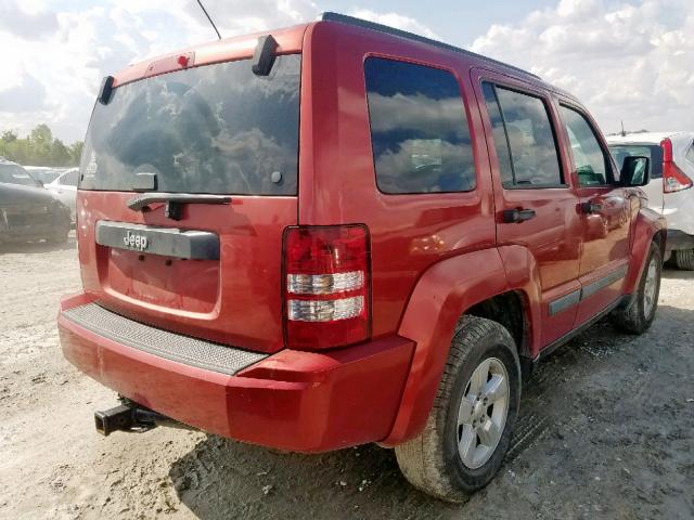 1J4PP2GKXAW106803 - 2010 JEEP LIBERTY SP RED photo 4