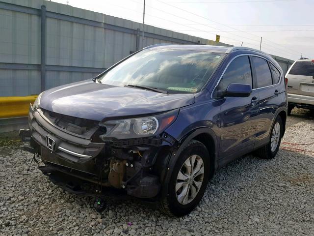 5J6RM3H77CL048073 - 2012 HONDA CR-V EXL BLUE photo 2