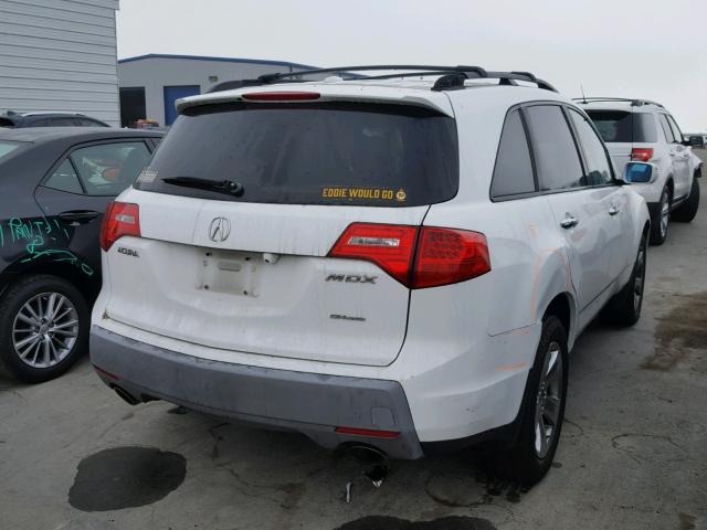 2HNYD28847H505875 - 2007 ACURA MDX SPORT WHITE photo 4