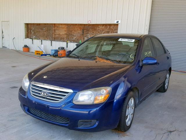 KNAFE221895597523 - 2009 KIA SPECTRA EX BLUE photo 2