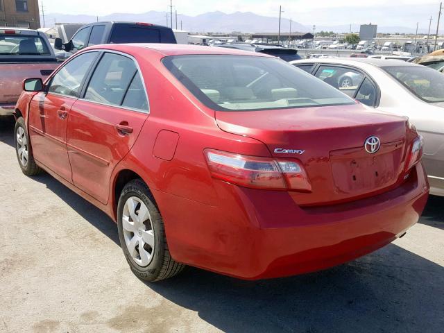 4T1BE46K17U154824 - 2007 TOYOTA CAMRY NEW BURGUNDY photo 3