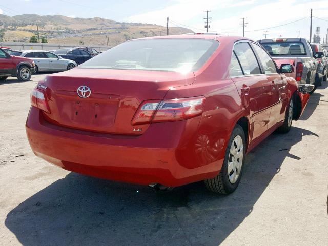 4T1BE46K17U154824 - 2007 TOYOTA CAMRY NEW BURGUNDY photo 4