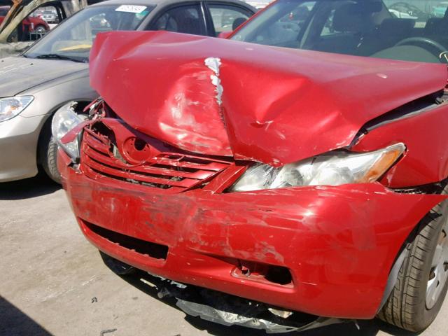 4T1BE46K17U154824 - 2007 TOYOTA CAMRY NEW BURGUNDY photo 9