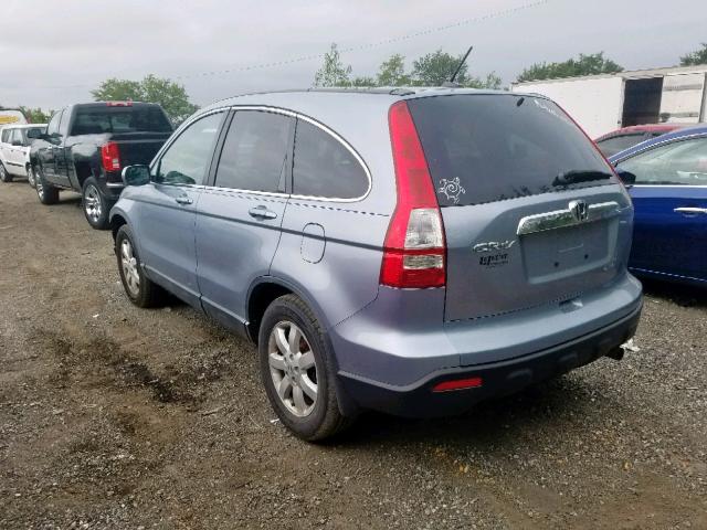 5J6RE48727L000831 - 2007 HONDA CR-V EXL BLUE photo 3