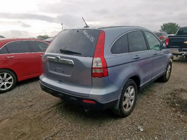 5J6RE48727L000831 - 2007 HONDA CR-V EXL BLUE photo 4