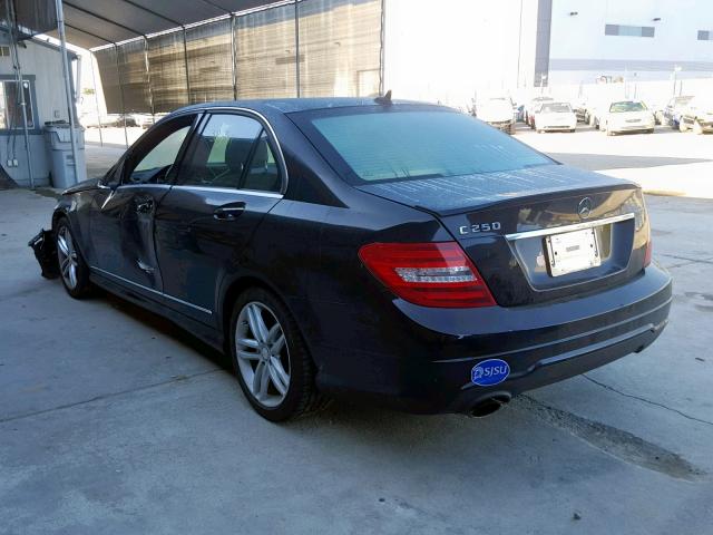 WDDGF4HB9DA863315 - 2013 MERCEDES-BENZ C 250 BLACK photo 3